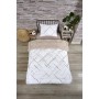 ETE HOMETEX TEK KİŞİLİK LÜX WELSOFT YORGAN SETİ YANSIMA BEJ 155X215CM 8696474231851